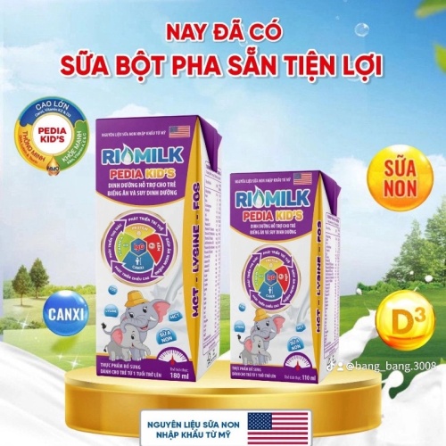 Sữa Phan Sẵn Rio Milk PEDIA KID'S 110ml